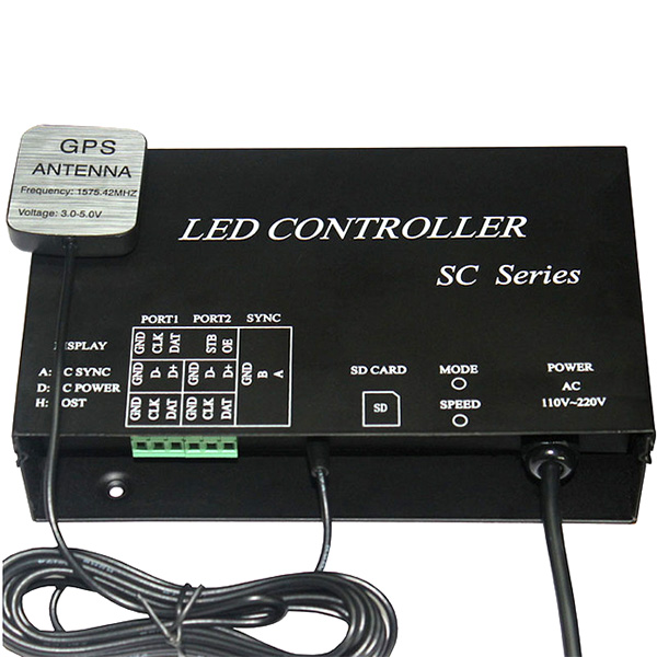 LED Wireless Synchrony, Timing GPS Programmable SD Controller, Double 4096 Pixels Output Ports, Support Addressable Digital LED Lights LED Wireless Synchrony, Timing GPS Programmable SD Controller, Double 4096 Pixels Output Ports, Support Addressable Digital LED Lights